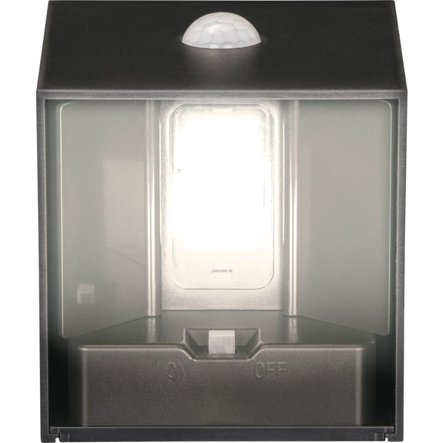 Retlux - LED solarny kinkiet ścienny z czujnikiem LED/1W/3,7V 1200 mAh IP44 czarny