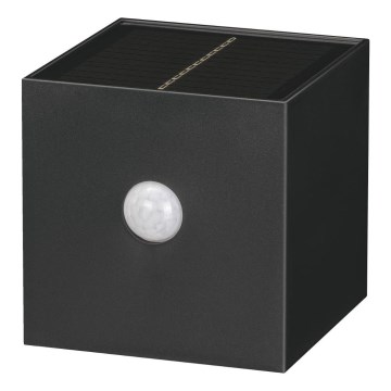 Retlux - LED solarny kinkiet ścienny z czujnikiem LED/1W/3,7V 1200 mAh IP44 czarny