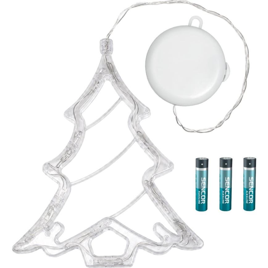 LED Dekoracja świąteczna LED/3xAAA/ciepła biała choinka