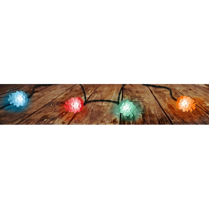 LED Świąteczny, ogrodowy łańcuch  40xLED/15m IP44 kolorowy
