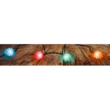Świąteczny zewnętrzny łańcuch LED 40xLED/15m IP44 wielokolorowy