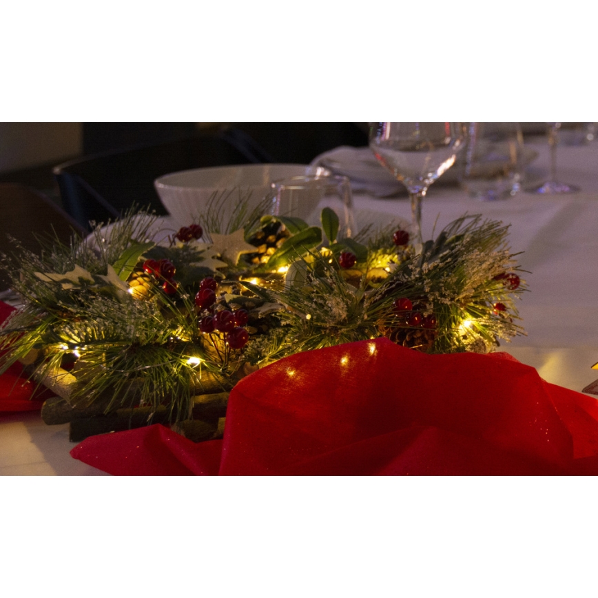 LED Wieniec bożonarodzeniowy LED/3xAA śr. 30 cm