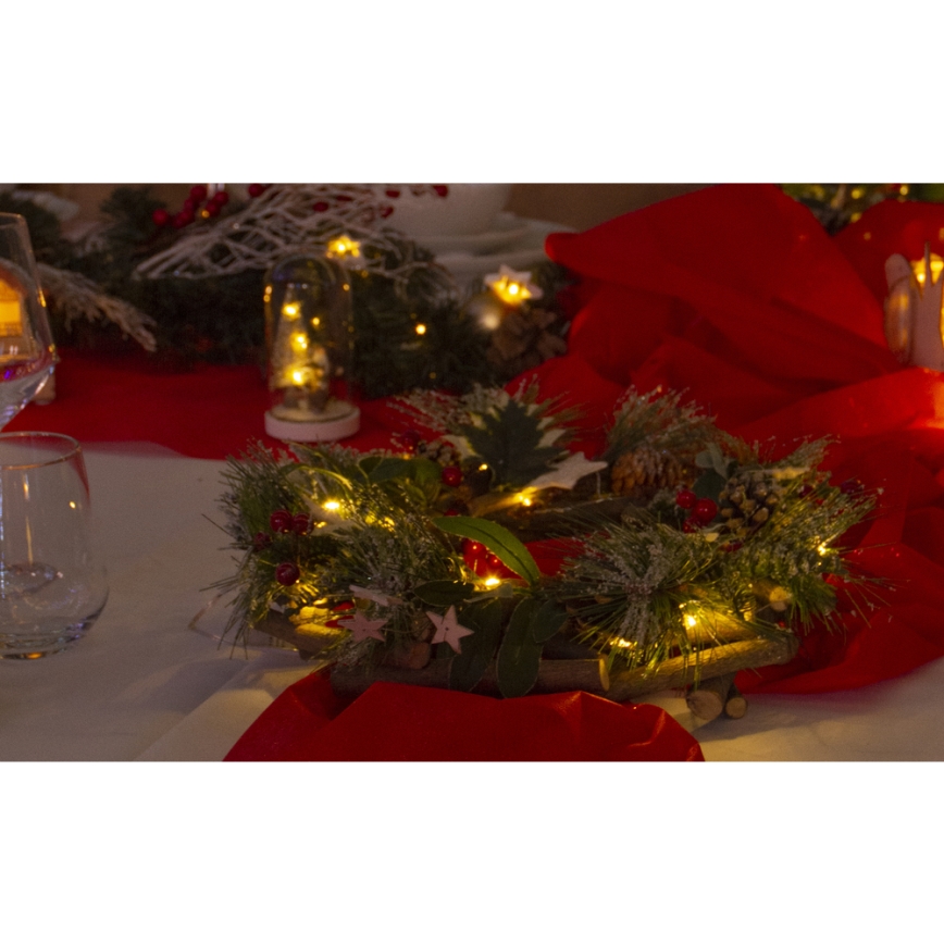 LED Wieniec bożonarodzeniowy LED/3xAA śr. 30 cm