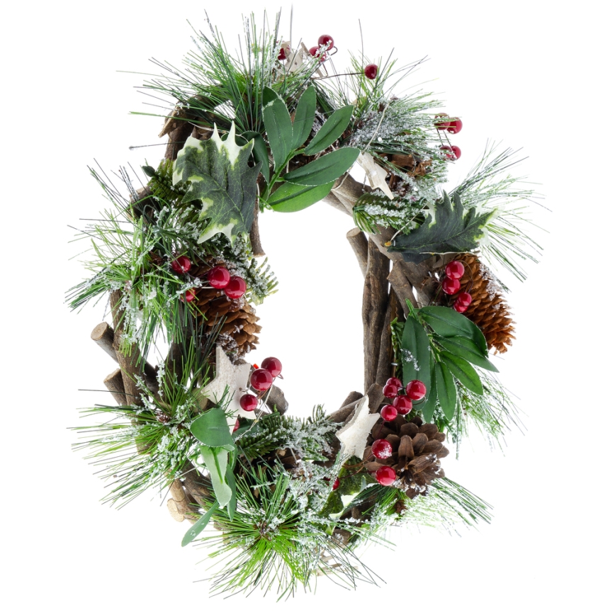 LED Wieniec bożonarodzeniowy LED/3xAA śr. 30 cm