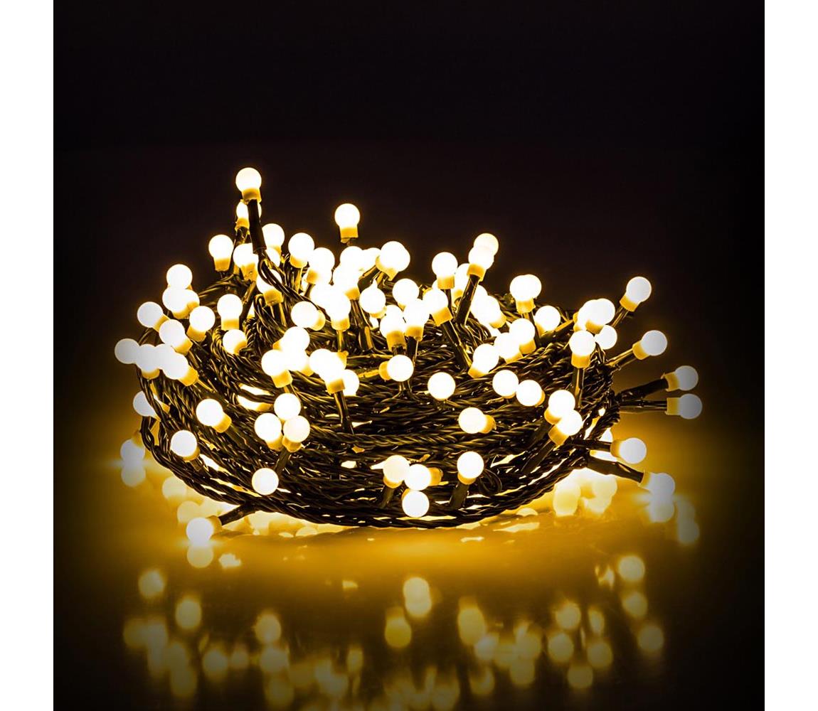 - LED Zewnętrzny łańcuch bożonarodzeniowy 100xLED/8 funkcji 15m IP44 ciepla biel