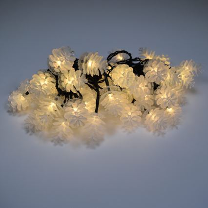 LED Zewnętrzny łańcuch bożonarodzeniowy 40xLED/15m IP44 ciepły biały