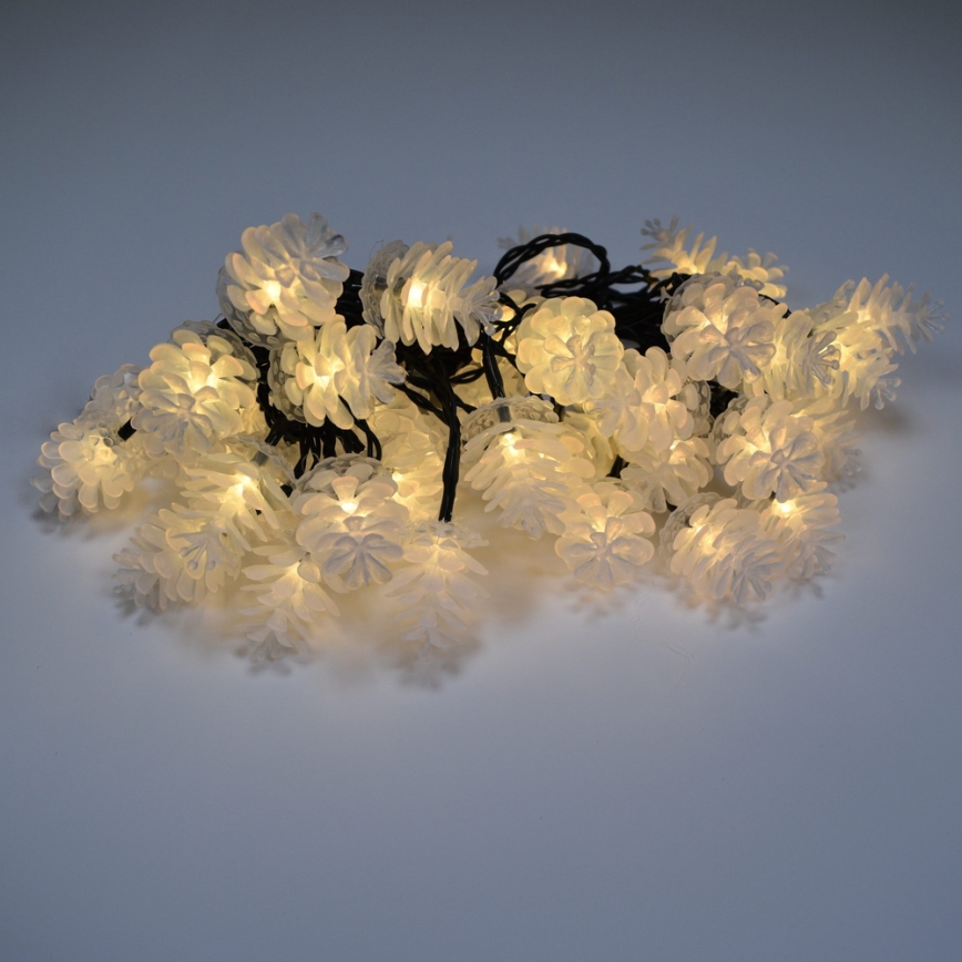 LED Zewnętrzny łańcuch bożonarodzeniowy 40xLED/15m IP44 ciepły biały