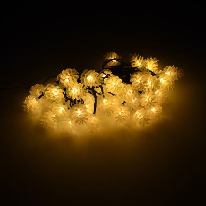 LED Zewnętrzny łańcuch bożonarodzeniowy 40xLED/15m IP44 ciepły biały