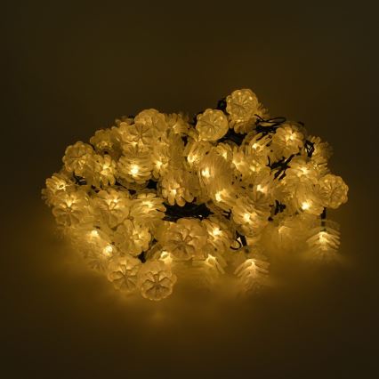 LED Zewnętrzny łańcuch bożonarodzeniowy 80xLED/25m IP44 ciepła biel