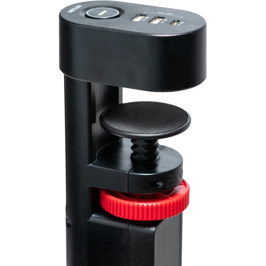 Listwa zasilająca z uchwytem do biurka 3 gniazda Typ E + 2xUSB-A + 1xUSB-C 1,5m czarna