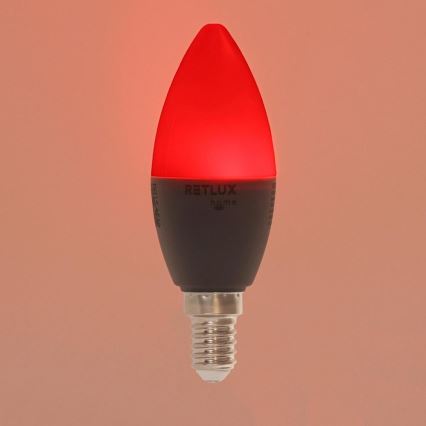 Ściemniana żarówka LED RGBW C37 E14/4,5W/230V 2700-6500K Wi-Fi Tuya