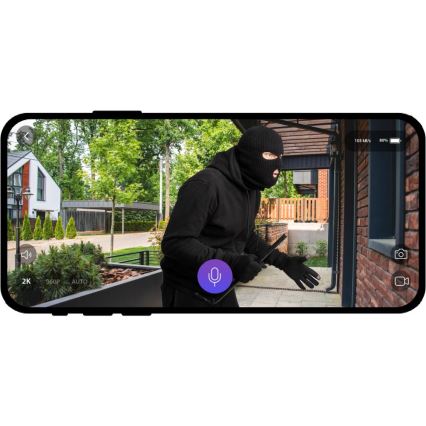 Dzwonek wideo z czujnikiem ruchu 5MPx 1440p 5200 mAh Wi-Fi IP65 antracyt