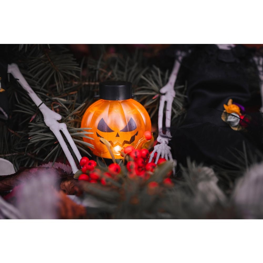 ZESTAW 6x LED Dekoracja HALLOWEEN LED/1xCR2032/ciepła biel dynie