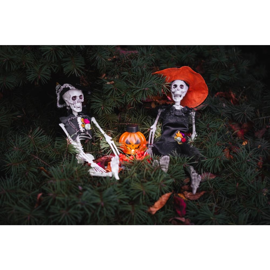 ZESTAW 6x LED Dekoracja HALLOWEEN LED/1xCR2032/ciepła biel dynie