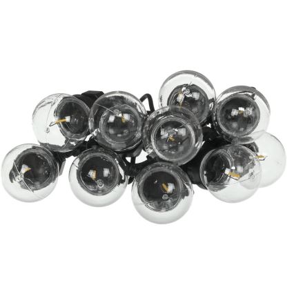 Zewnętrzny łańcuch dekoracyjny LED GIRLANDA G45 10xE27/230V 8m IP44 ciepła biel