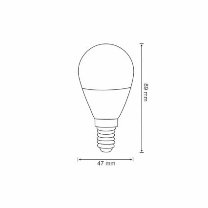 RGB LED Żarówka ściemnialna G45 E14/5,5W/230V 3000-6500K Wi-fi Tuya