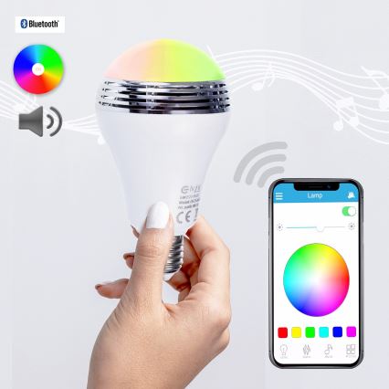 RGB LED żarówka z głośnikiem Bluetooth E27/8W/230V 2700K