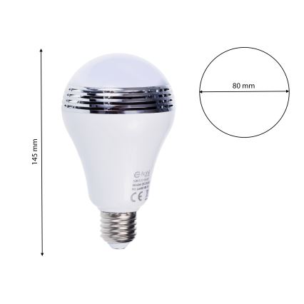 RGB LED żarówka z głośnikiem Bluetooth E27/8W/230V 2700K