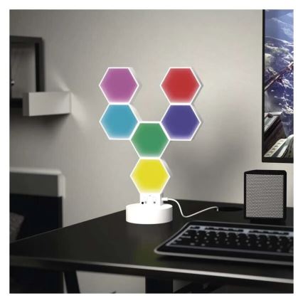 RGBIC Lampa ściemnialna stołowa GoSmart LED/5,5W/230V Wi-Fi Tuya