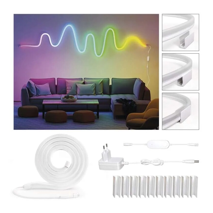 RGBIC LED Taśma ściemnialna GoSmart LED/24W/230V 3 m Wi-Fi Tuya