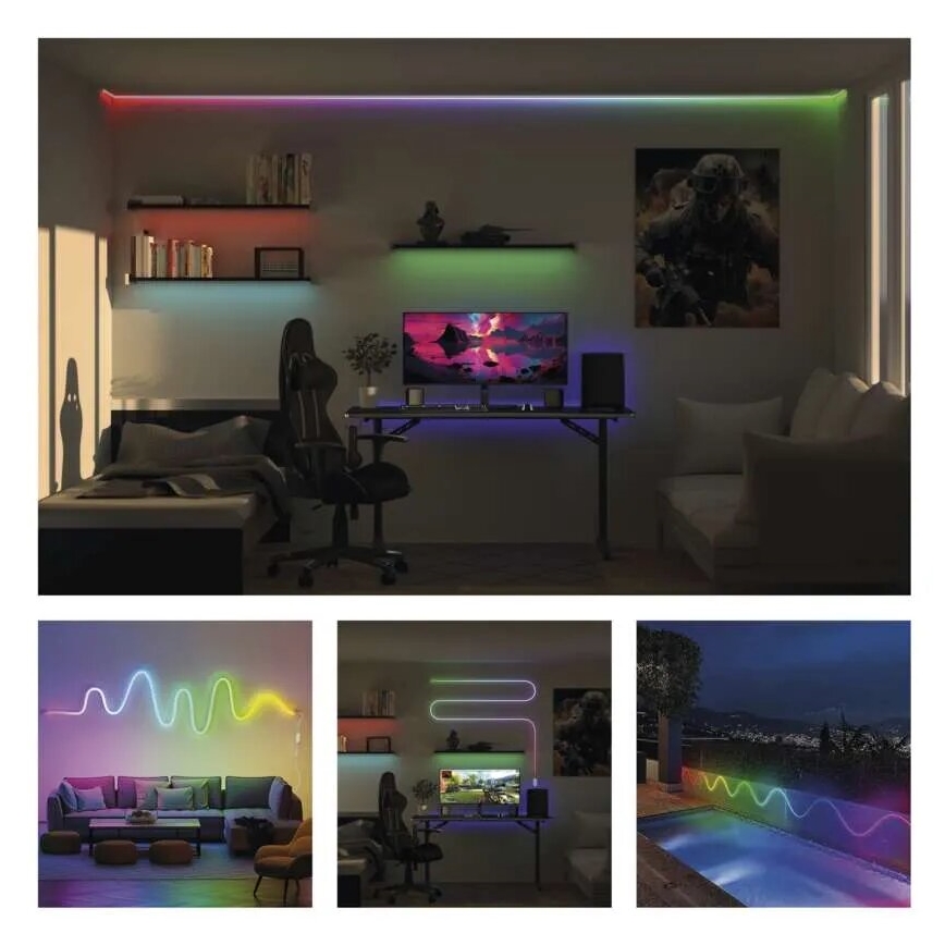 RGBIC LED Taśma ściemnialna GoSmart LED/33W/230V 5 m Wi-Fi Tuya