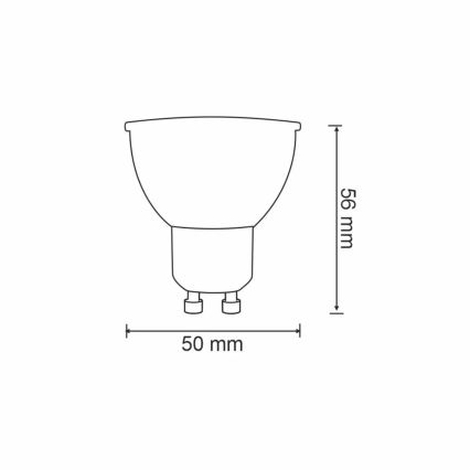 RGBW LED Żarówka ściemnialna G45 GU10/5,5W/230V 2700-6500K Wi-Fi Tuya