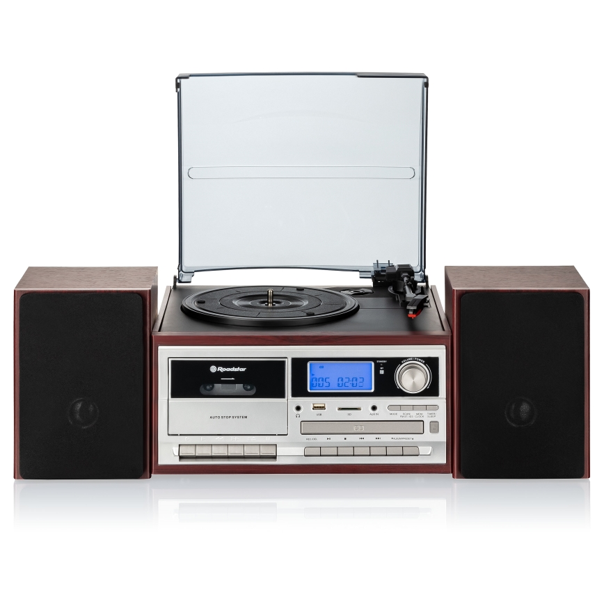 Roadstar HIF-8892 EBT - System Hi-Fi z gramofonem, odtwarzaczem CD i magnetofonem kasetowym, 64W/230V + pilot zdalnego sterowania