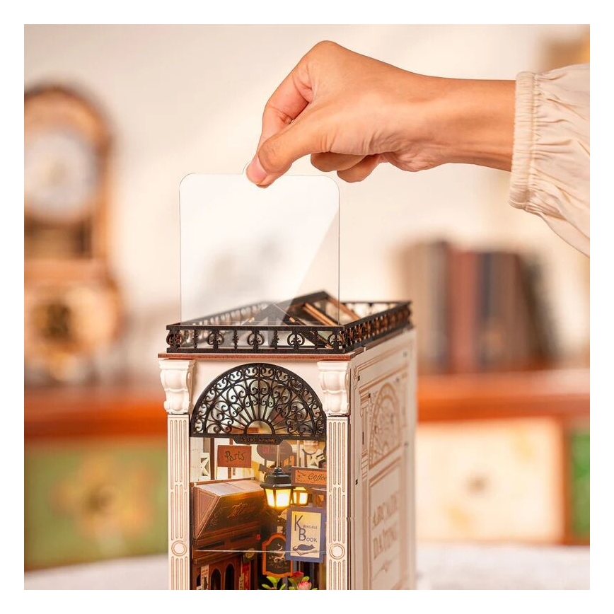 RoboTime - 3D układanka LED Podpórka do książek Spotkanie w pasażu z książkami 2xAAA