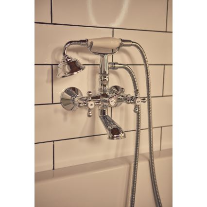 Roca A5A014BC00 - Zestaw wannowy z baterią CARMEN RETRO, chrom błyszczący