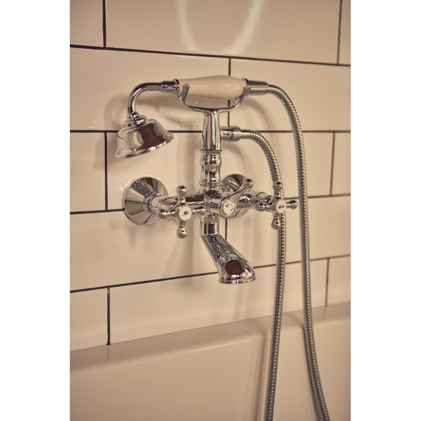 Roca A5A014BC00 - Zestaw wannowy z baterią CARMEN RETRO, chrom błyszczący