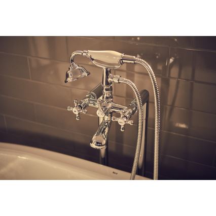 Roca A5A014BC00 - Zestaw wannowy z baterią CARMEN, chrom błyszczący