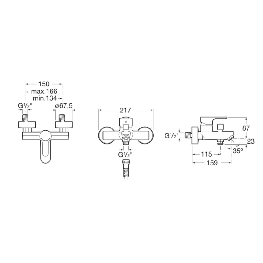 Roca A5A0209C00 - Bateria wannowa L20 chrom błyszczący