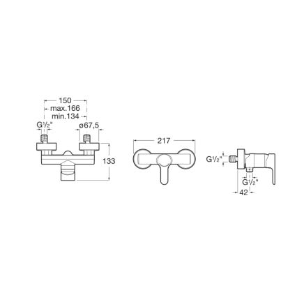 Roca A5A2109C00 - Bateria prysznicowa BAT chrom błyszczący