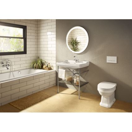 Roca A5A3A4BC00 - Kran do umywalki + odpływ z przelewem CARMEN 17,8 cm chrom błyszczący