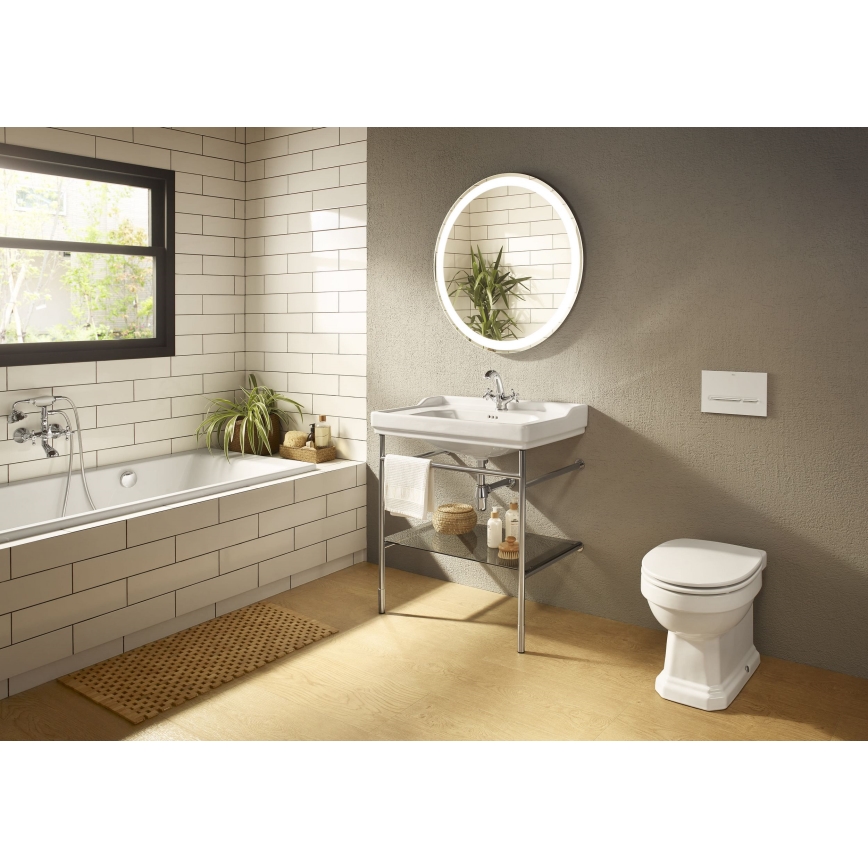 Roca A5A3A4BC00 - Kran do umywalki + odpływ z przelewem CARMEN 17,8 cm chrom błyszczący