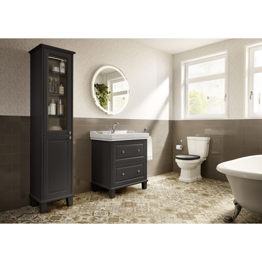 Roca A5A3A4BC00 - Kran do umywalki + odpływ z przelewem CARMEN 17,8 cm chrom błyszczący