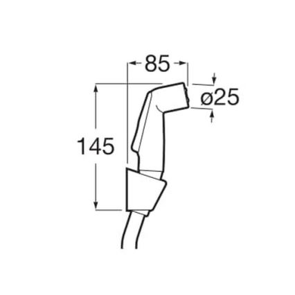 Roca A5B9130C00 - Słuchawka bidetowa BE-FRESH chrom błyszczący