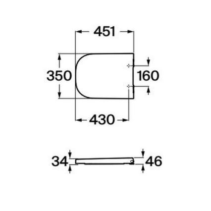 Roca A80147200B - Deska sedesowa SoftClose GAP supralit/biała