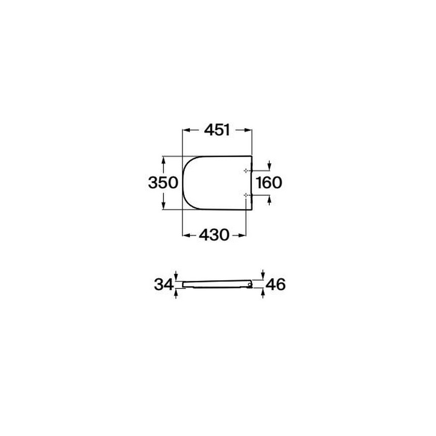 Roca A80147200B - Deska sedesowa SoftClose GAP supralit/biała