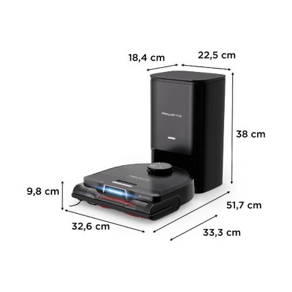 Rowenta - Inteligentny robot sprzątający z mopem X-PLORER S240+ AI Animal & Allergy Wi-Fi 5200 mAh