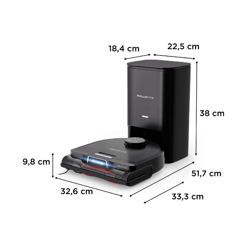 Rowenta - Inteligentny robot sprzątający z mopem X-PLORER S240+ AI Animal & Allergy Wi-Fi 5200 mAh