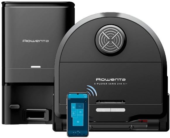 Rowenta - Inteligentny robot sprzątający z mopem X-PLORER S240+ AI Animal & Allergy Wi-Fi 5200 mAh