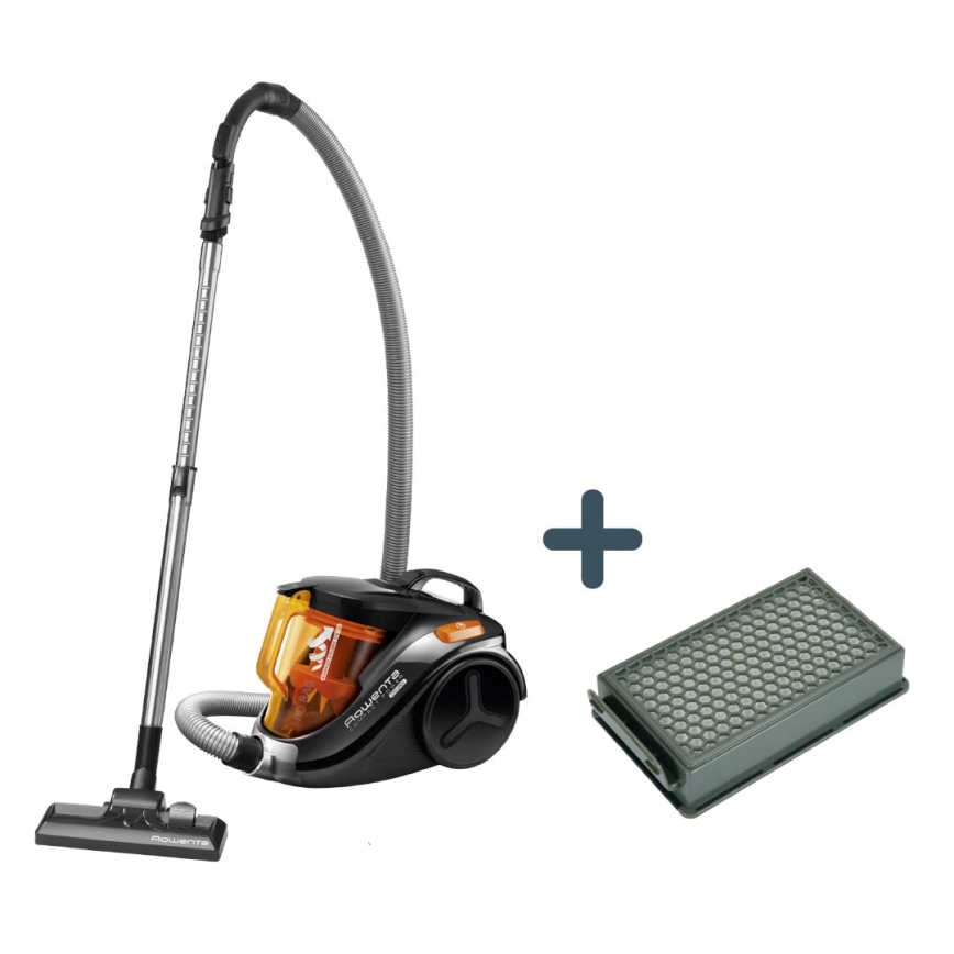 Rowenta - Odkurzacz bezworkowy COMPACT POWER 1,5l 750W/230V czarny/pomarańczowy