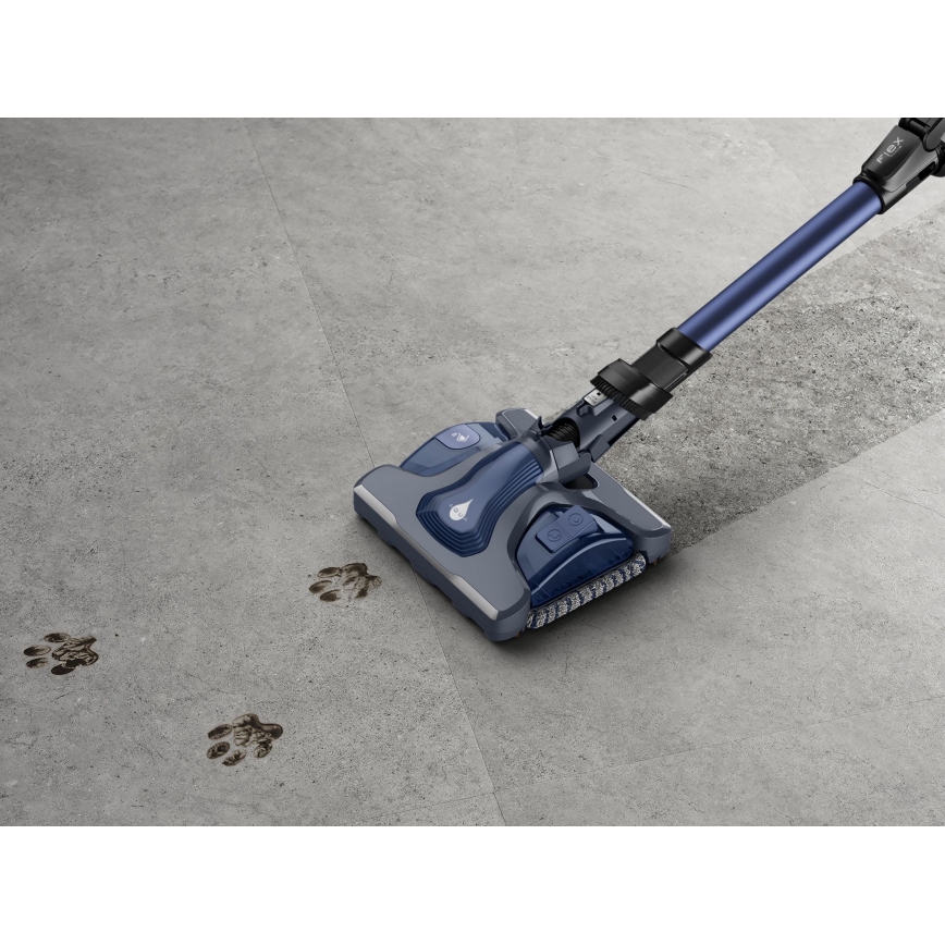 Rowenta - Odkurzacz pionowy z mopem X-FORCE FLEX ANIMAL AQUA AUTO 3w1 480W/32,4V 2500 mAh niebieski