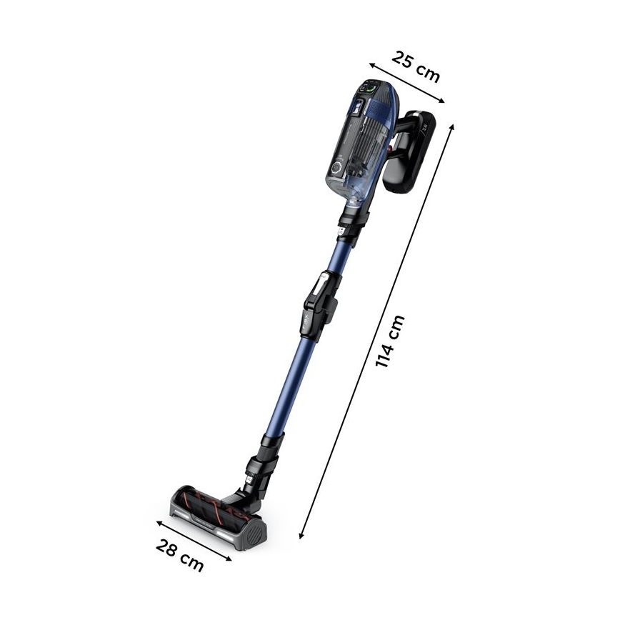 Rowenta - Odkurzacz pionowy z mopem X-FORCE FLEX ANIMAL AQUA AUTO 3w1 480W/32,4V 2500 mAh niebieski