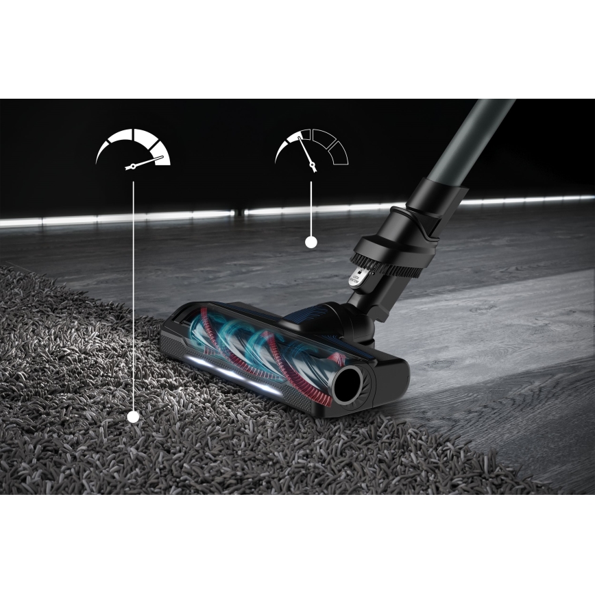 Rowenta - Odkurzacz pionowy z mopem X-FORCE FLEX ANIMAL AQUA AUTO 4w1 250W/25,2V 2500 mAh czarny/niebieski