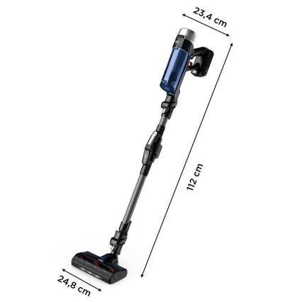 Rowenta - Odkurzacz pionowy z mopem X-FORCE FLEX ANIMAL AQUA AUTO 4w1 250W/25,2V 2500 mAh czarny/niebieski
