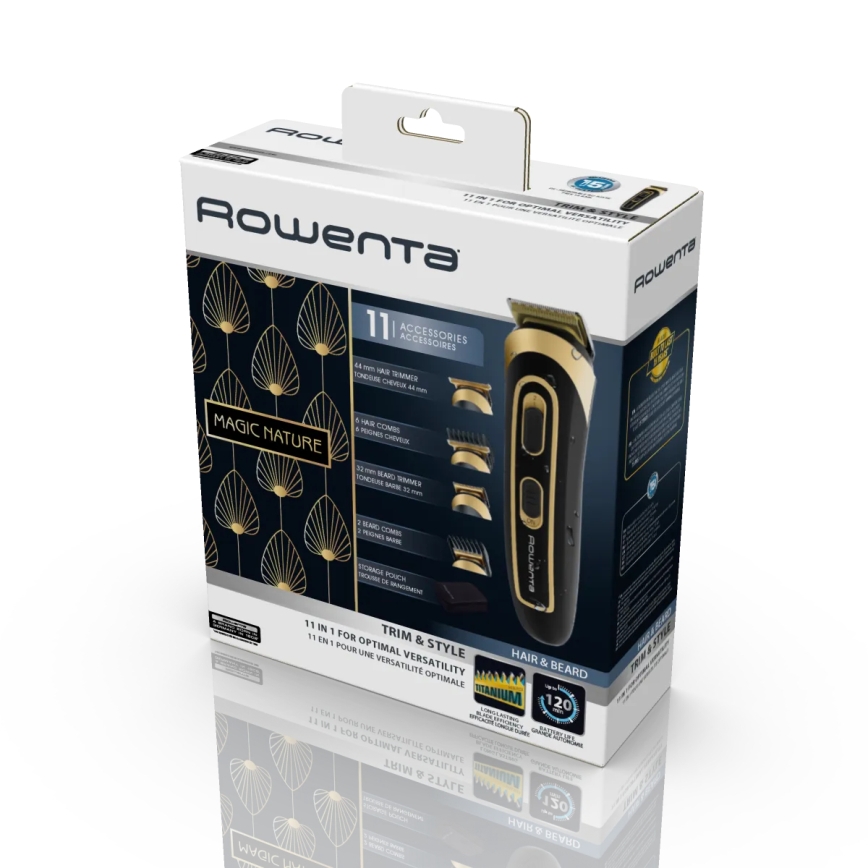 Rowenta - Trymer TRIM & STYLE 750 mAh czarny/złoty