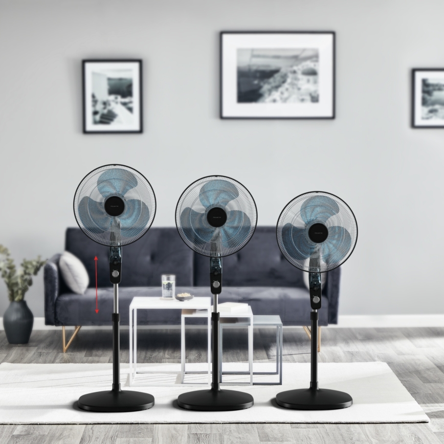 Rowenta - Wentylator stojący ESSENTIAL+ z odstraszaczem komarów, 60 W/230 V, 130 cm, czarny