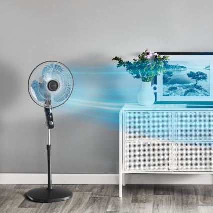 Rowenta - Wentylator stojący ESSENTIAL+ z odstraszaczem komarów, 60 W/230 V, 130 cm, czarny